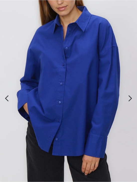 Chico's Tops - Chico’s No-Iron Royal Blue Button Front Shirt Long Sleeve Size 1